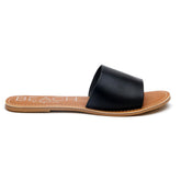 Black Leather Cabana slide sandal Matisse Footwear Online Shop
