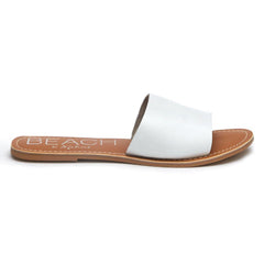 White Leather Cabana slide sandal Matisse Footwear New