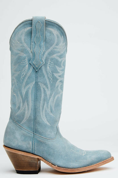 Idyllwind Charmed Life Blue Suede Western Boots - Round Toe