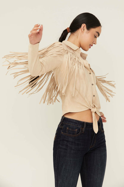 Idyllwind Fringe Embroidered Long Sleeve Button-Down Western Shirt