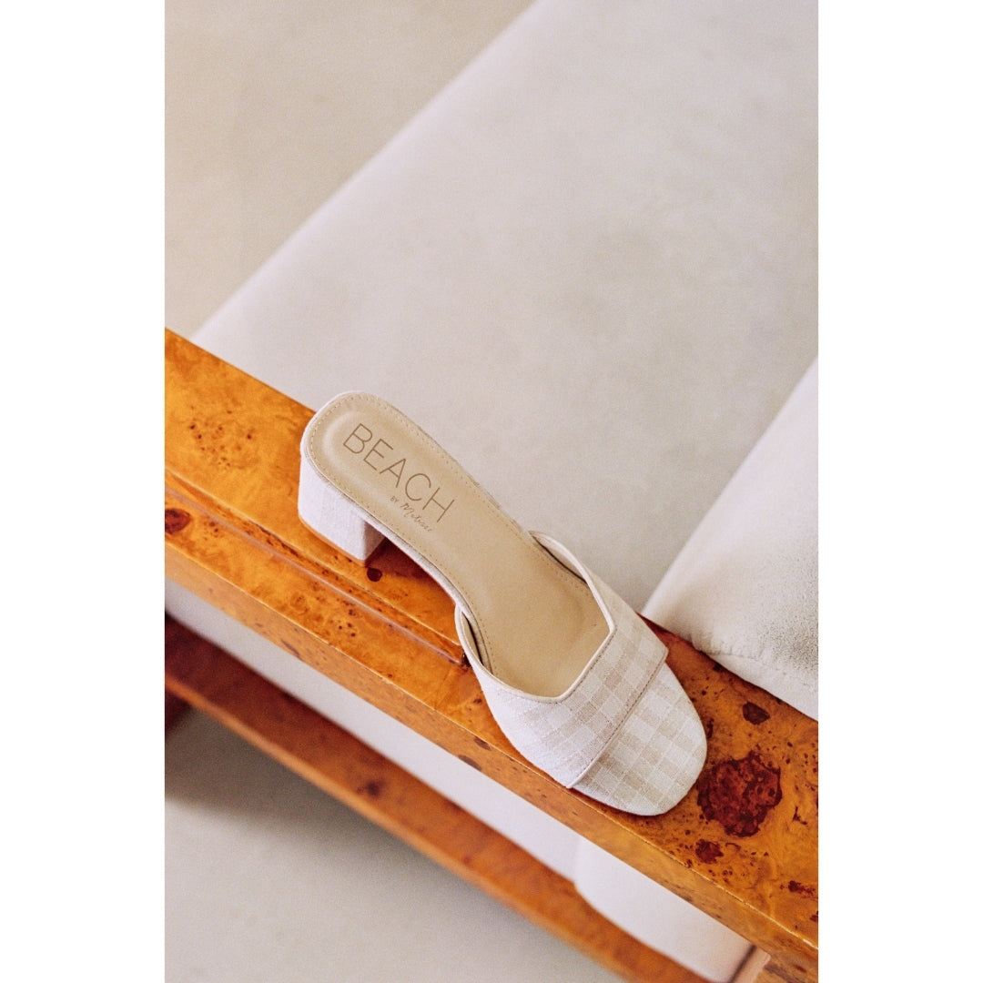 Natural Check Birdie heeled sandal Matisse Footwear For Sale