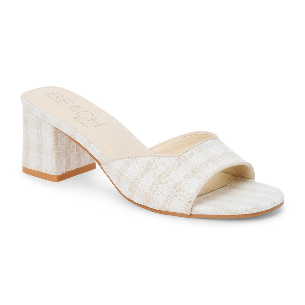 Natural Check Birdie heeled sandal Matisse Footwear For Sale