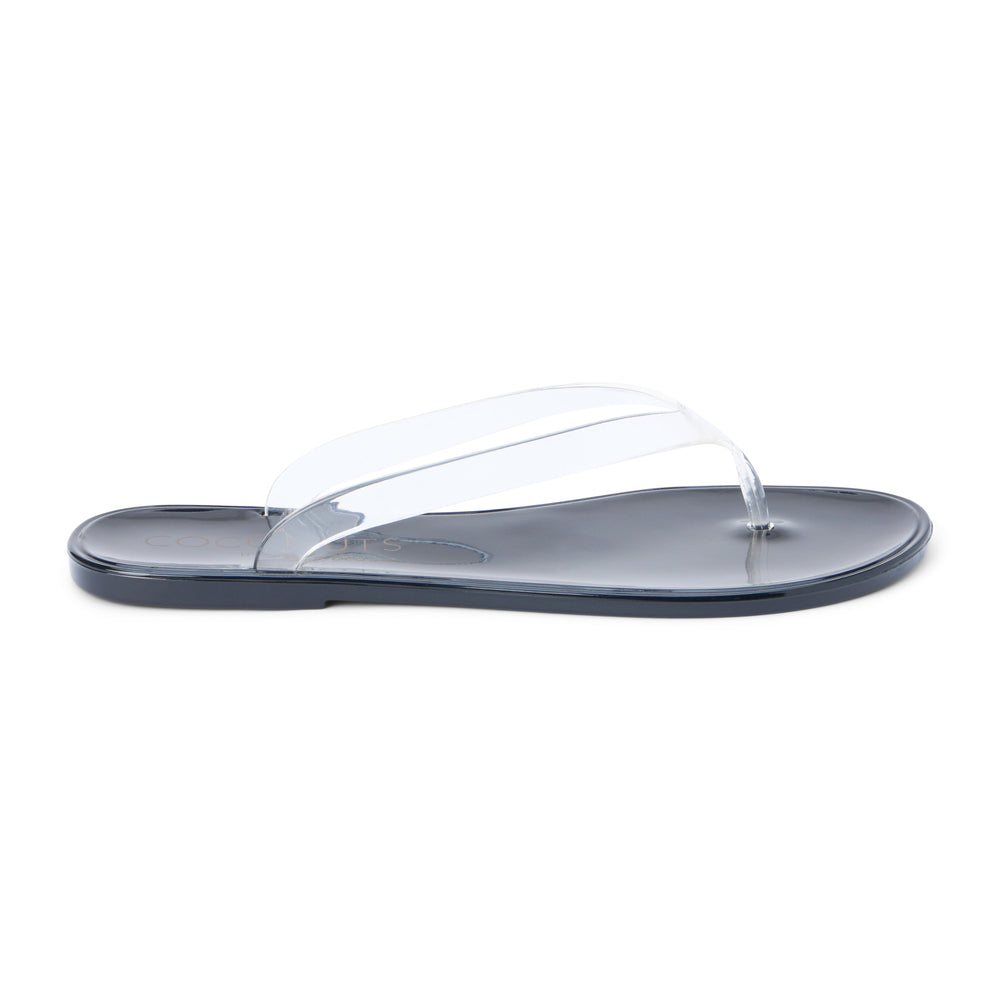 Clear/Black Olsen flip flop sandal Matisse Footwear US