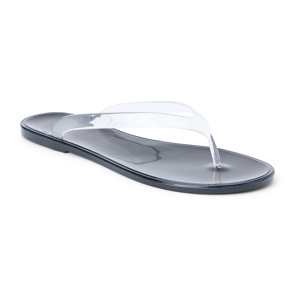 Clear/Black Olsen flip flop sandal Matisse Footwear US