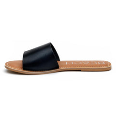 Black Leather Cabana slide sandal Matisse Footwear Online Shop