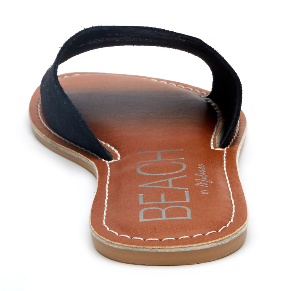 Black Leather Cabana slide sandal Matisse Footwear Online Shop