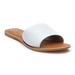White Leather Cabana slide sandal Matisse Footwear New