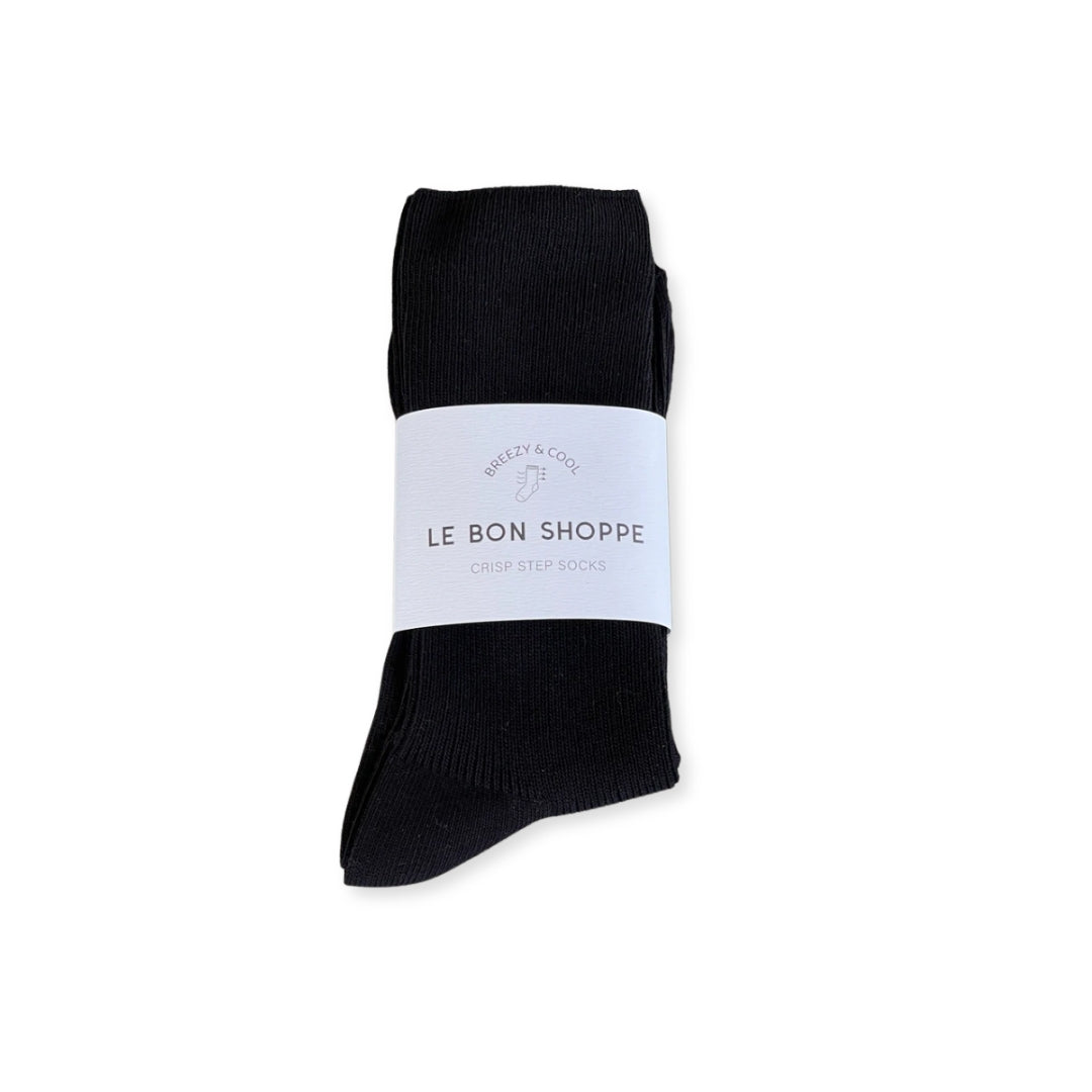 Black Le bon shoppe crisp step socks Matisse Footwear For Sale