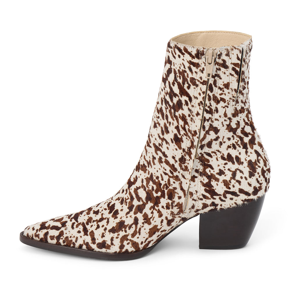 White/Brown Cow Hair Caty ankle boot Matisse Footwear On Sale
