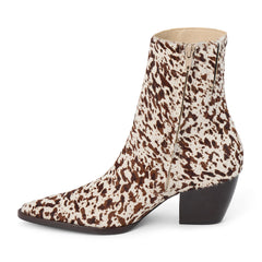 White/Brown Cow Hair Caty ankle boot Matisse Footwear On Sale