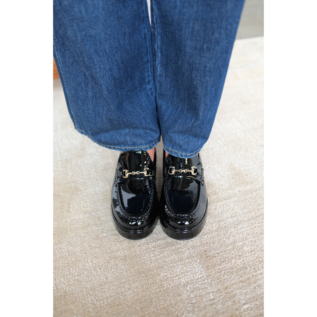 Black Patent Kimbra platform loafer Matisse Footwear US