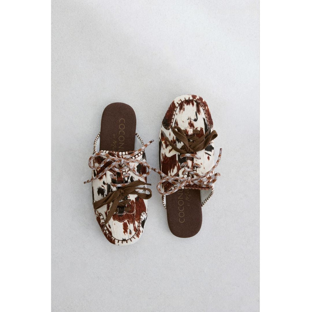 Brown/White Cow Hair Devyn sneaker mule Matisse Footwear Sale