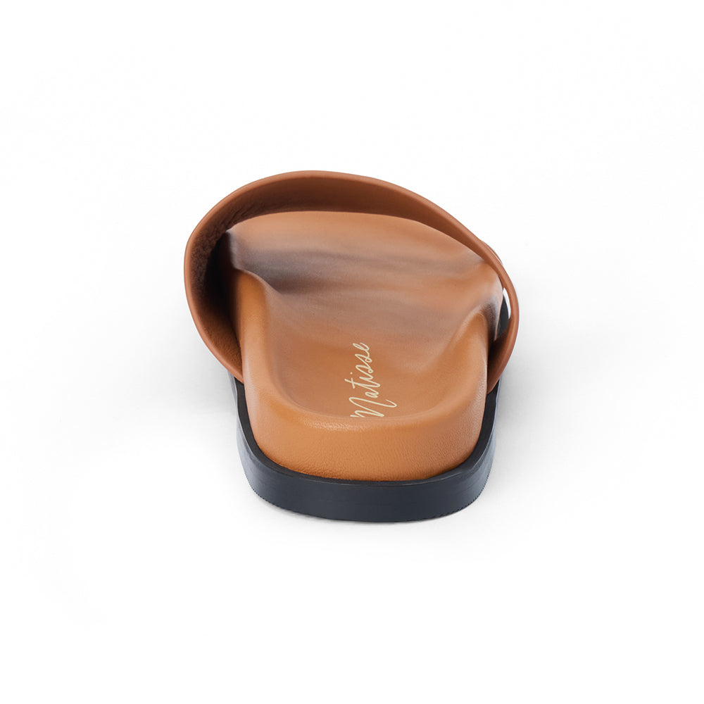 Cognac Tanner slide sandal Matisse Footwear Discount
