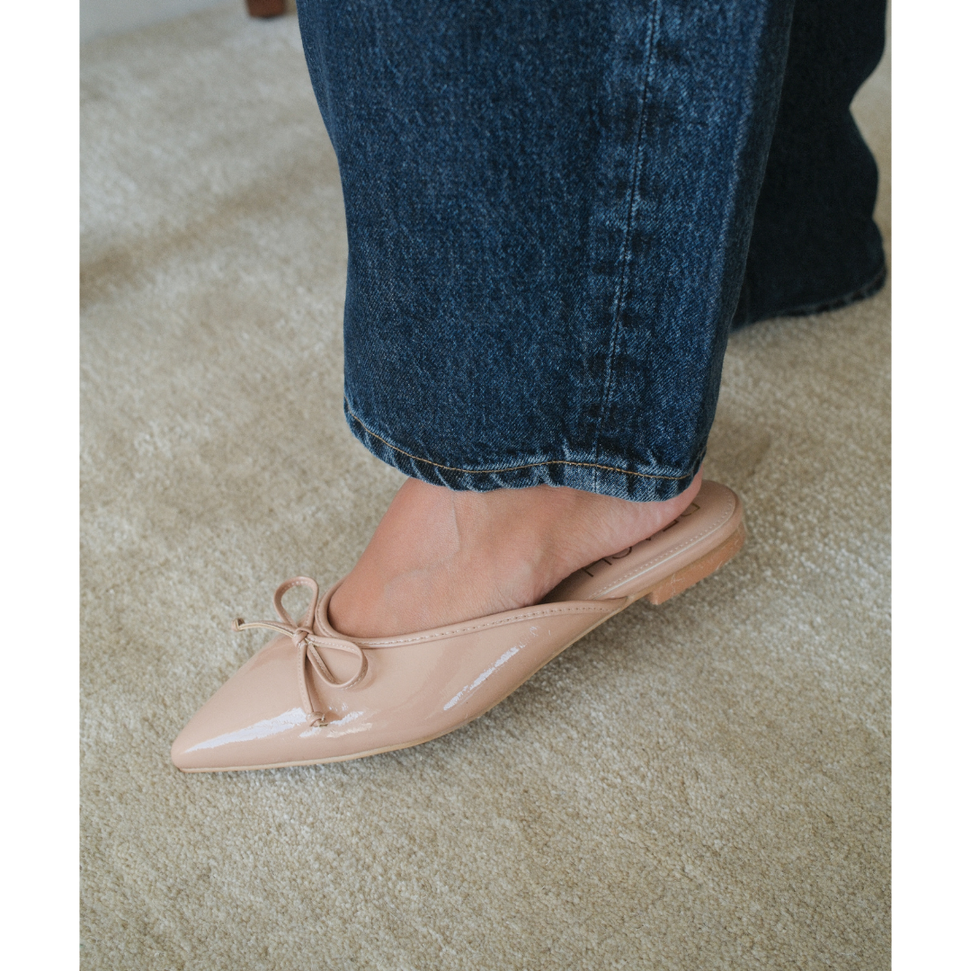 Nude Patent Reggie flat mule Matisse Footwear Outlet