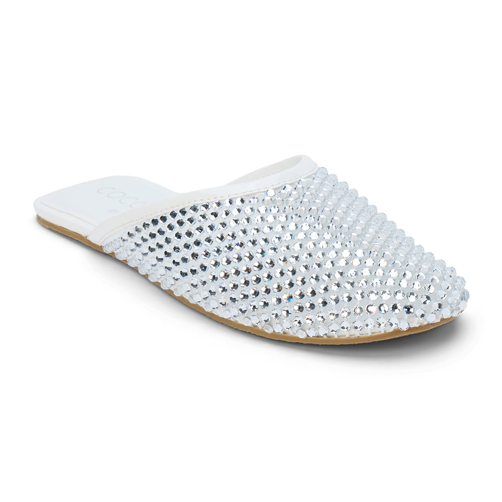 White Karlie embellished mule Matisse Footwear Online Shop