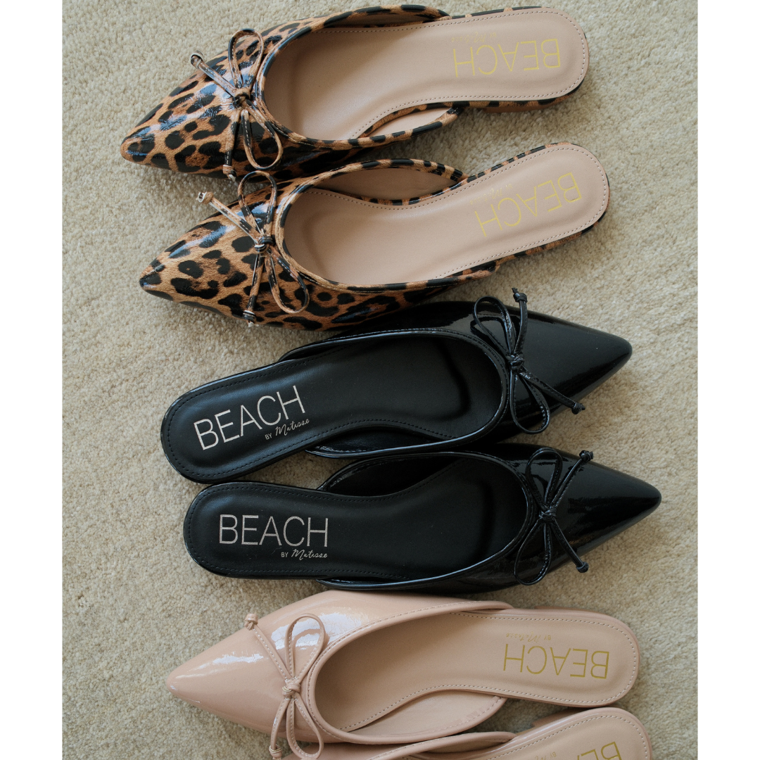 Leopard Patent Reggie flat mule Matisse Footwear New