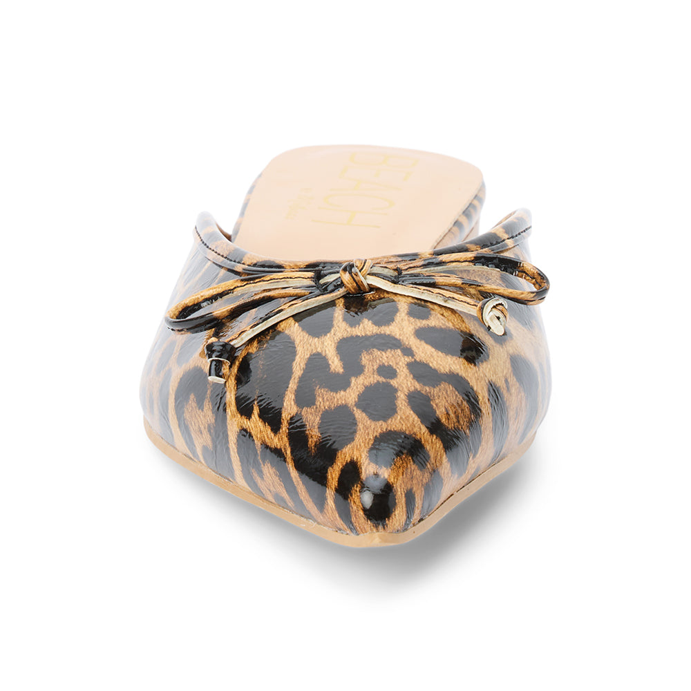 Leopard Patent Reggie flat mule Matisse Footwear New