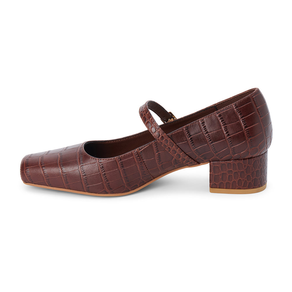 Coffee Croc Print Mirabelle mary jane heel Matisse Footwear Discount