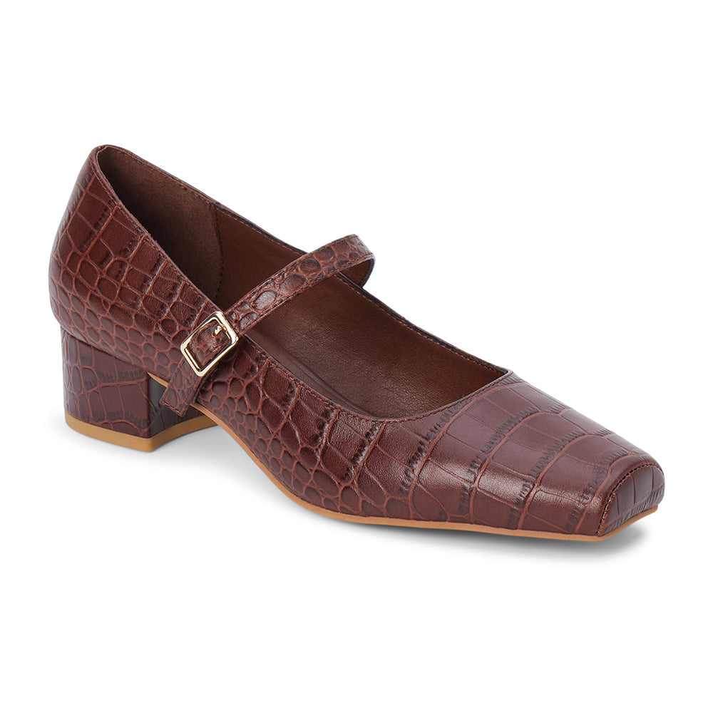 Coffee Croc Print Mirabelle mary jane heel Matisse Footwear Discount
