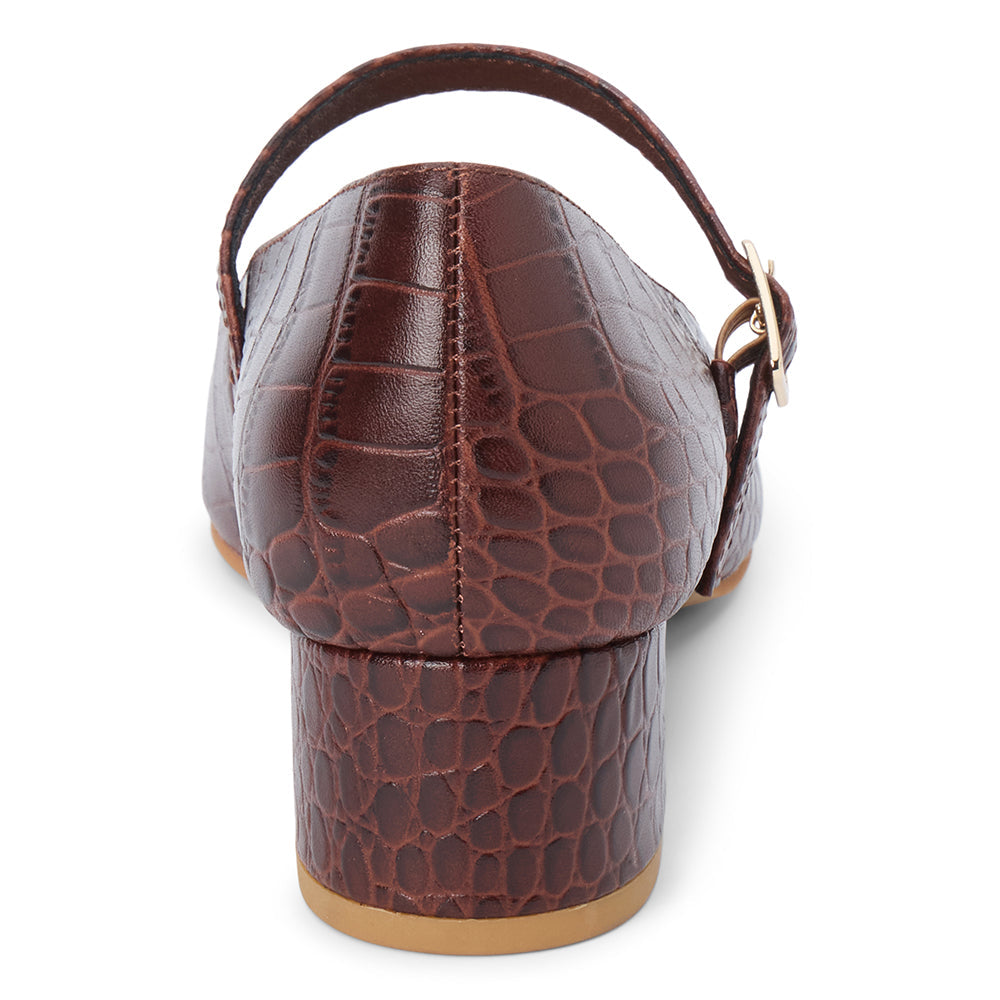 Coffee Croc Print Mirabelle mary jane heel Matisse Footwear Discount