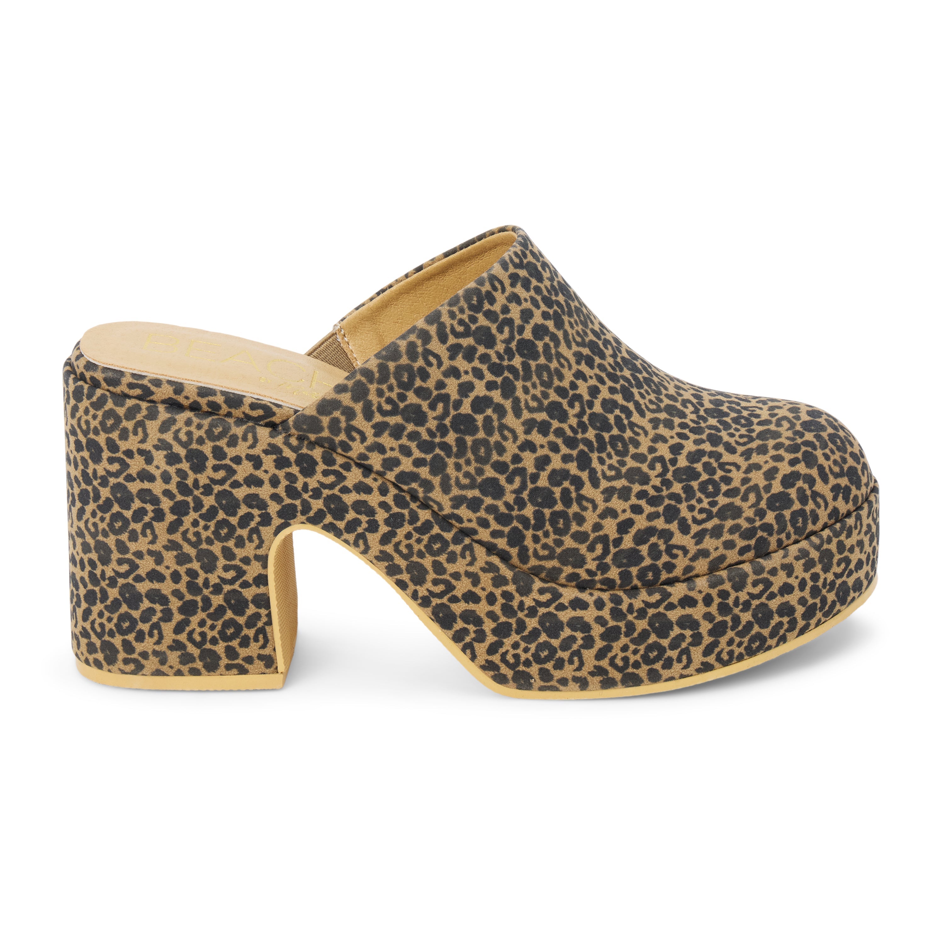 Tan Leopard Jayde platform mule Matisse Footwear For Sale