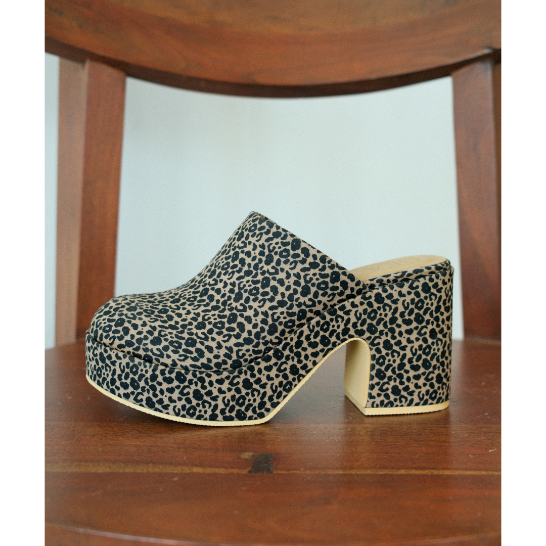 Tan Leopard Jayde platform mule Matisse Footwear For Sale