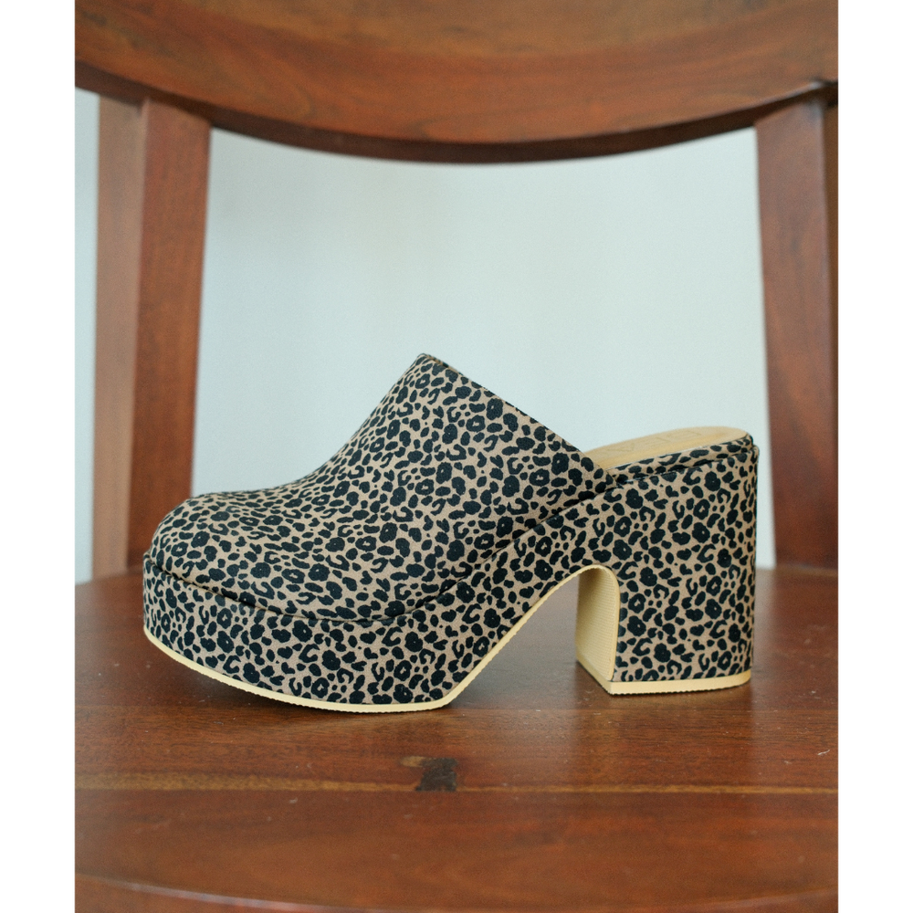 Tan Leopard Jayde platform mule Matisse Footwear For Sale