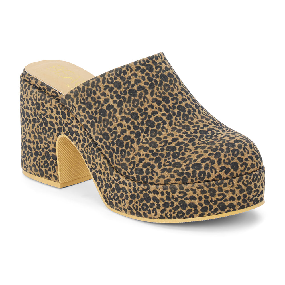 Tan Leopard Jayde platform mule Matisse Footwear For Sale