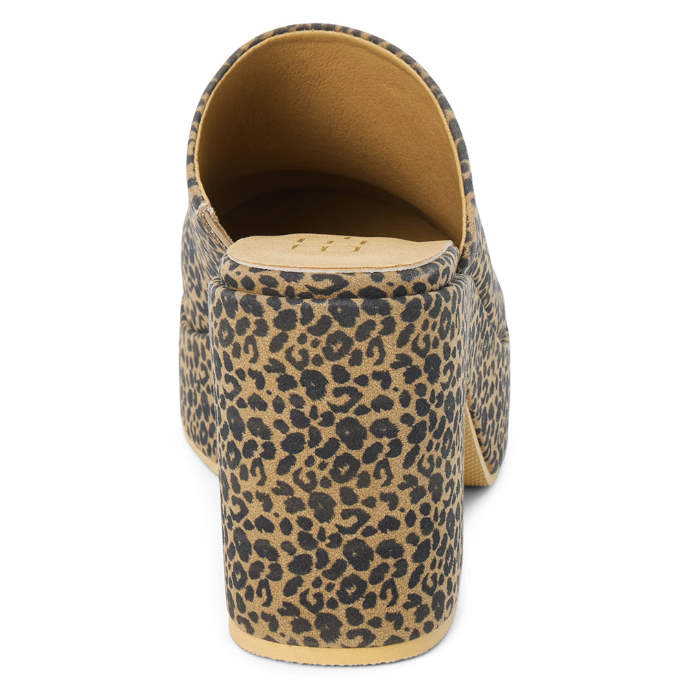 Tan Leopard Jayde platform mule Matisse Footwear For Sale