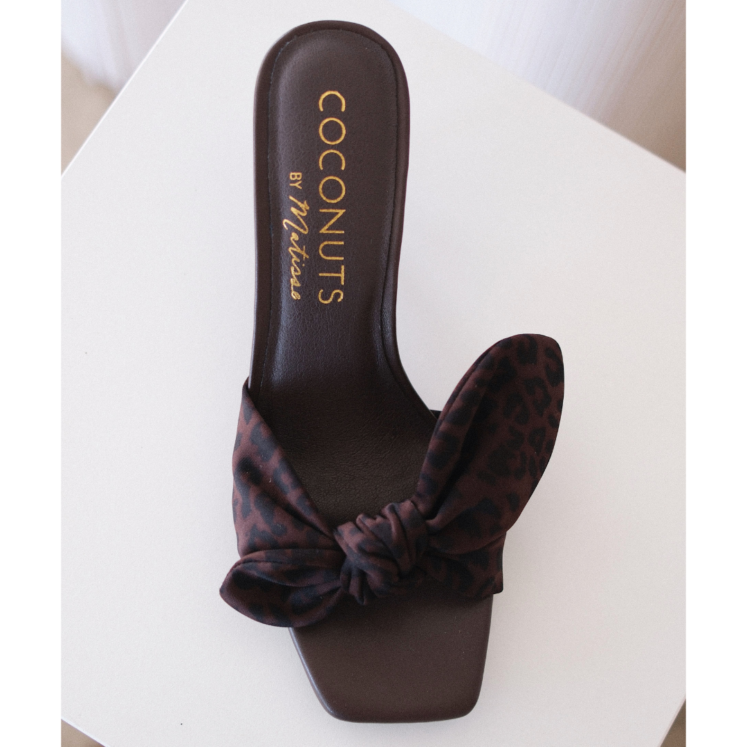 Dark Brown Leopard Uptown heeled sandal Matisse Footwear Online Shop