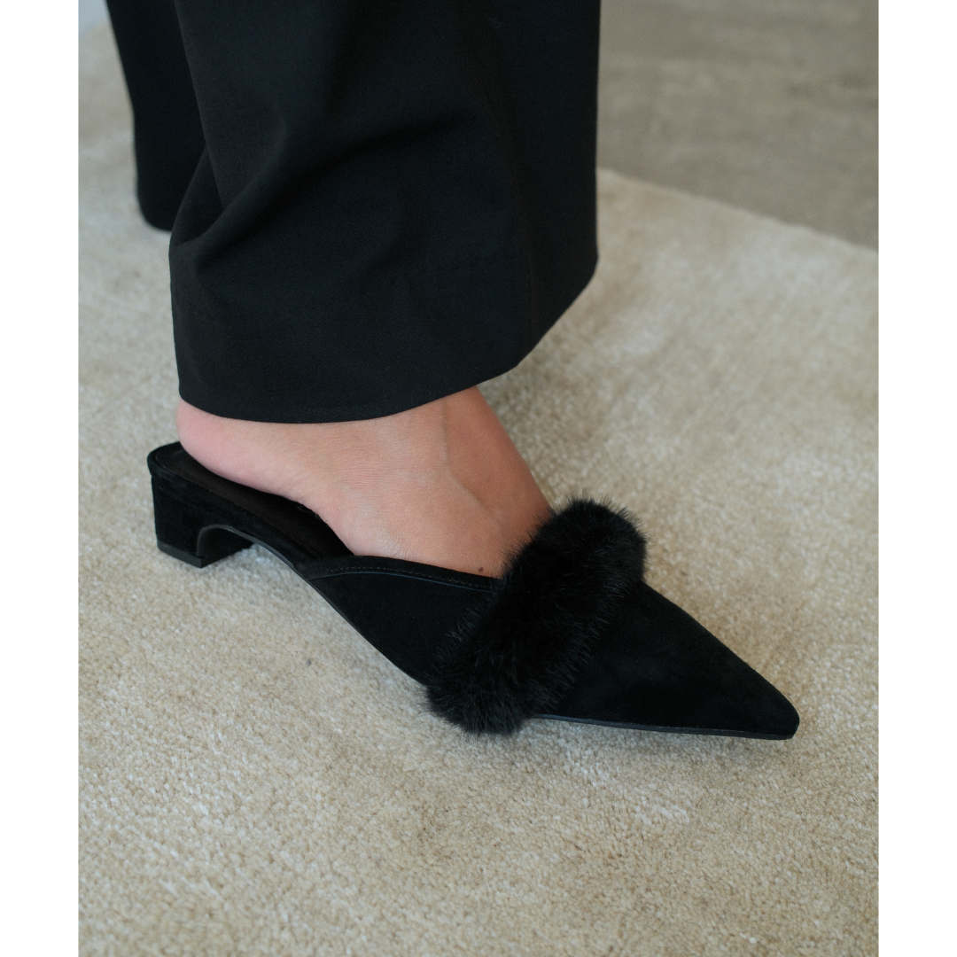 Black Suede Kellan heeled mule Matisse Footwear Sale