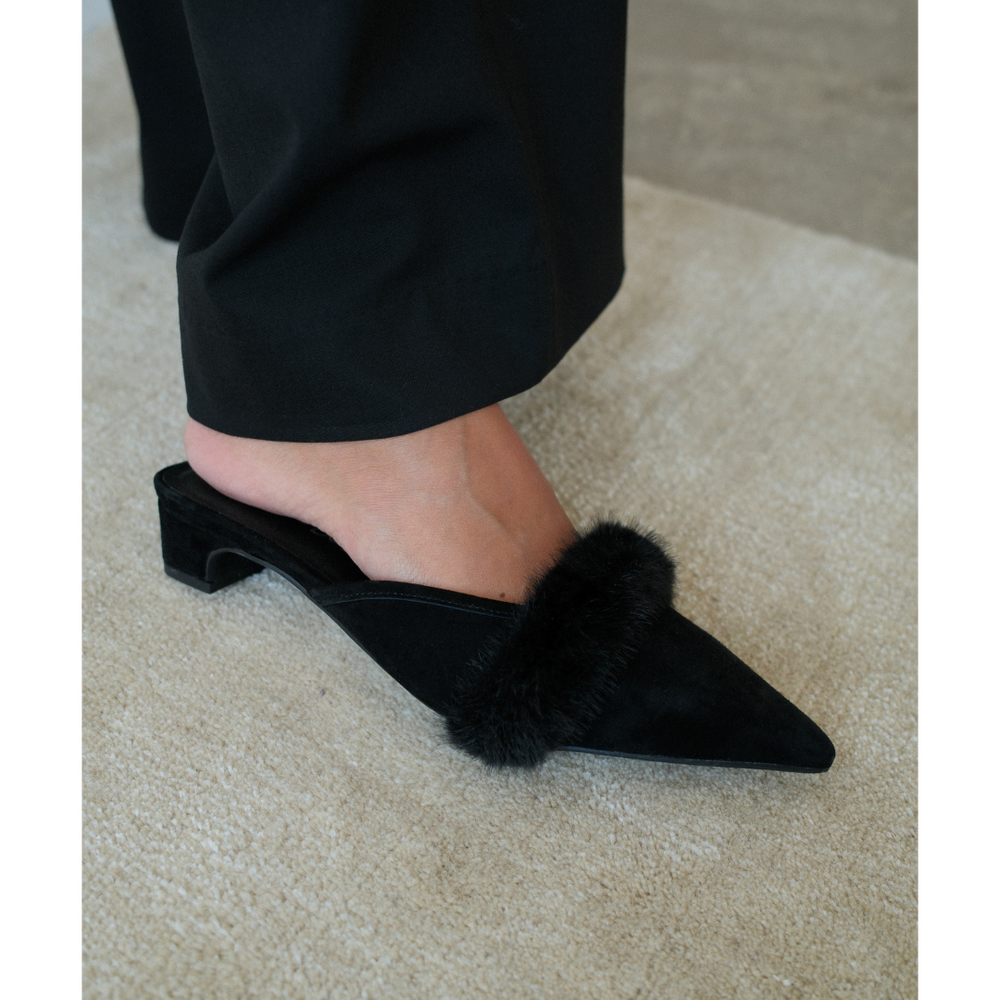 Black Suede Kellan heeled mule Matisse Footwear Sale