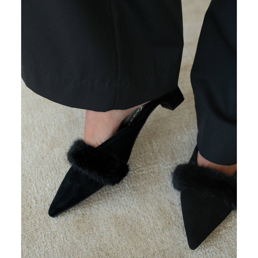 Black Suede Kellan heeled mule Matisse Footwear Sale