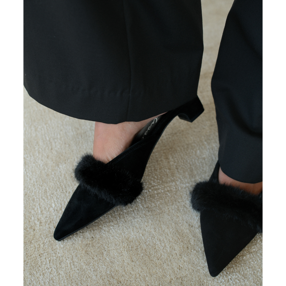 Black Suede Kellan heeled mule Matisse Footwear Sale