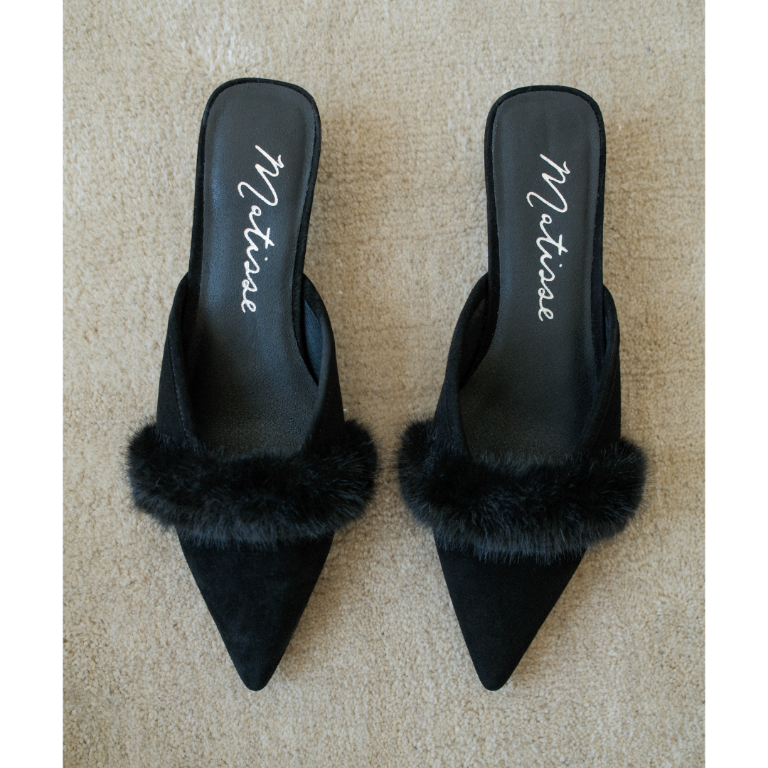 Black Suede Kellan heeled mule Matisse Footwear Sale