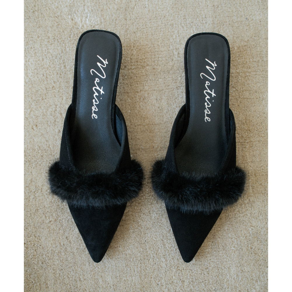 Black Suede Kellan heeled mule Matisse Footwear Sale
