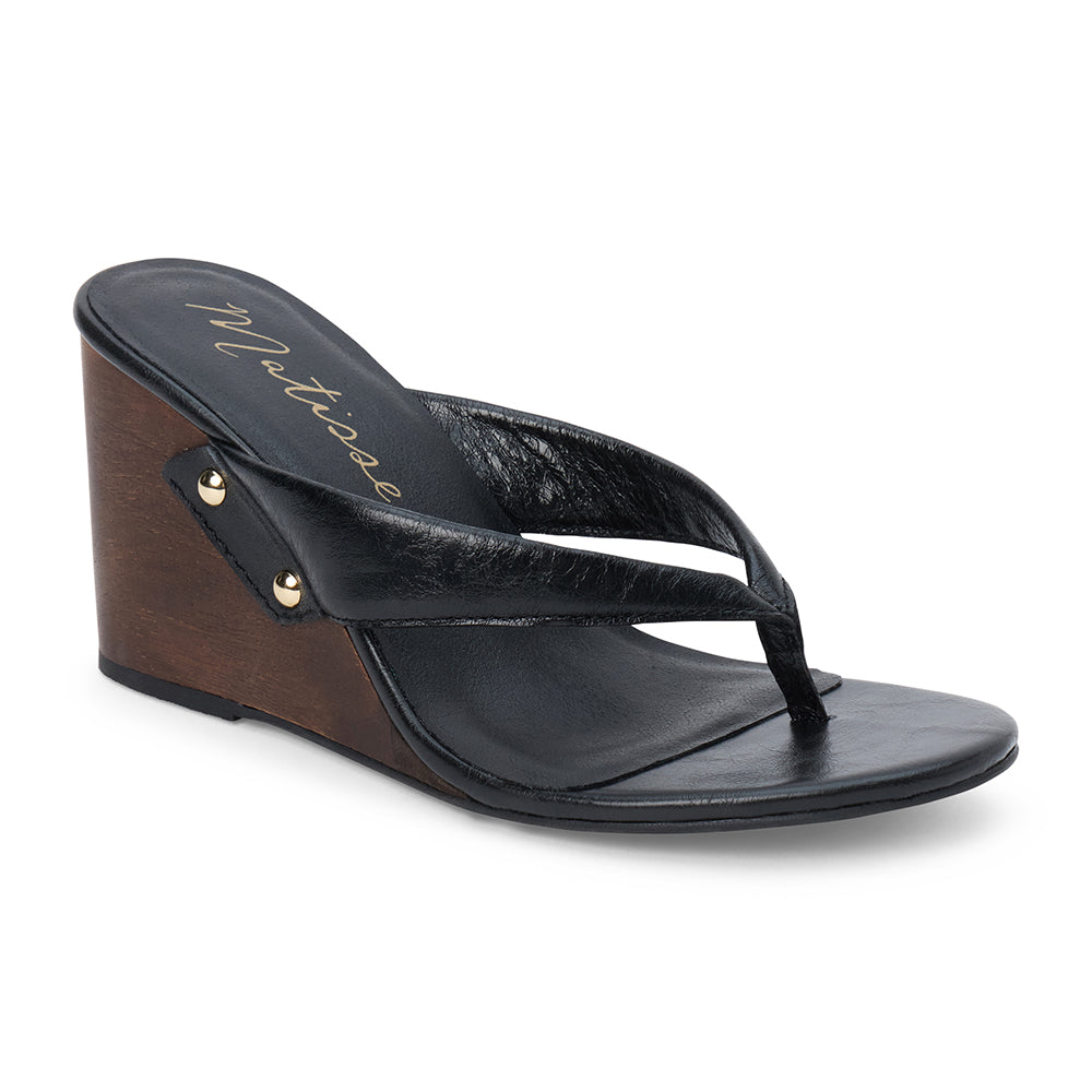 Black Maryland wedge sandal Matisse Footwear Online