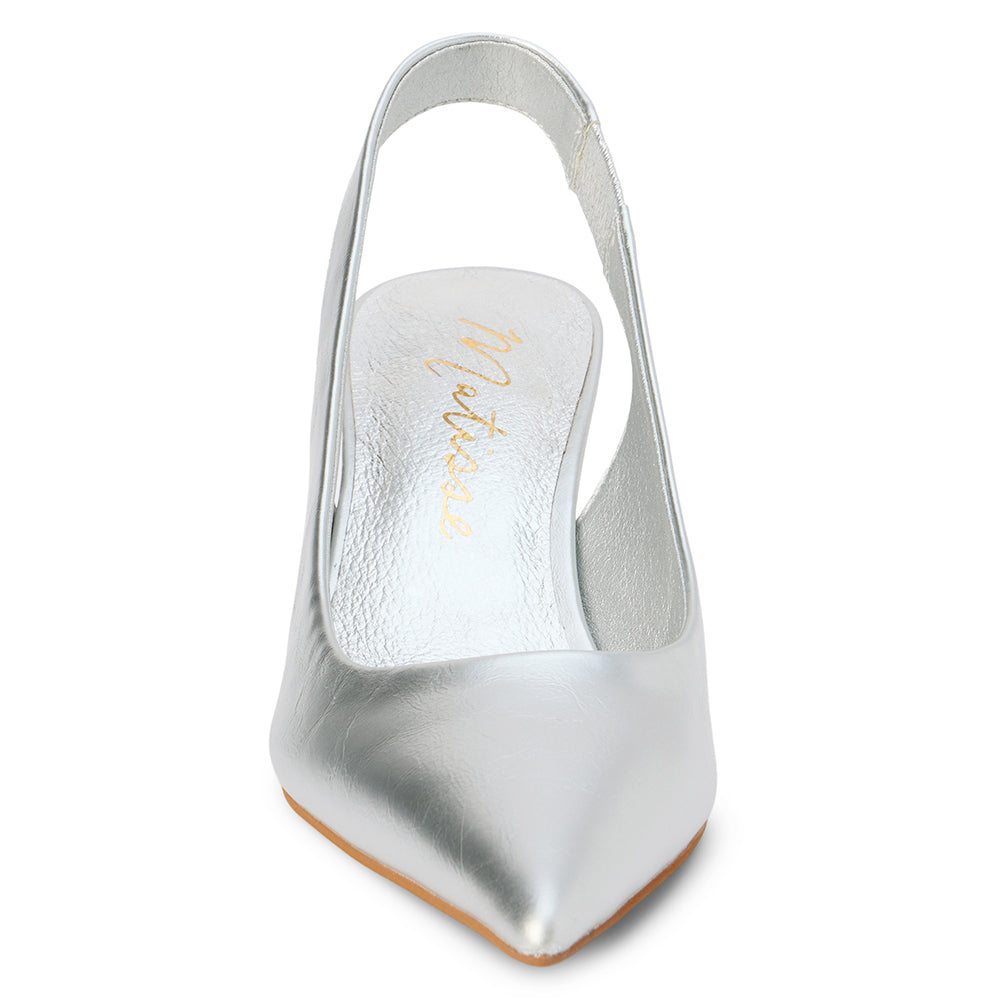 Silver Leona slingback heel Matisse Footwear New