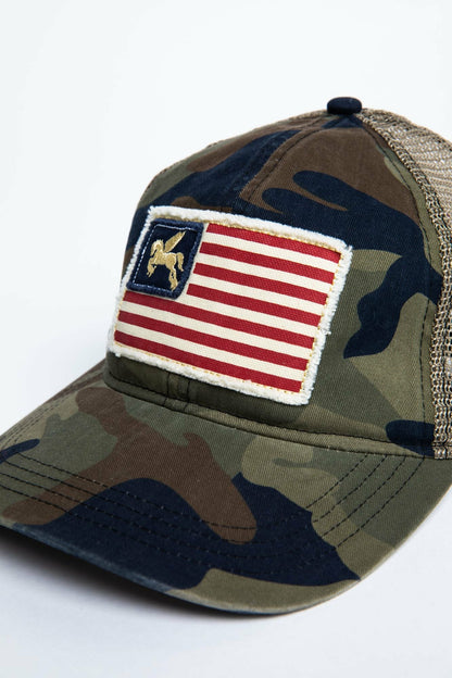 Idyllwind Star Spangled Camo Baseball Hat