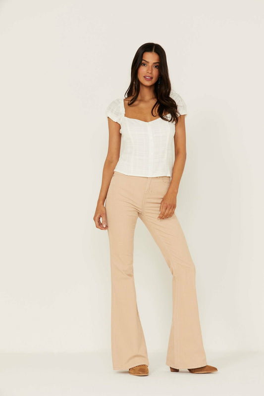 Idyllwind High Risin' Irish Cream Signature Back Pockets Corduroy Flare Jeans