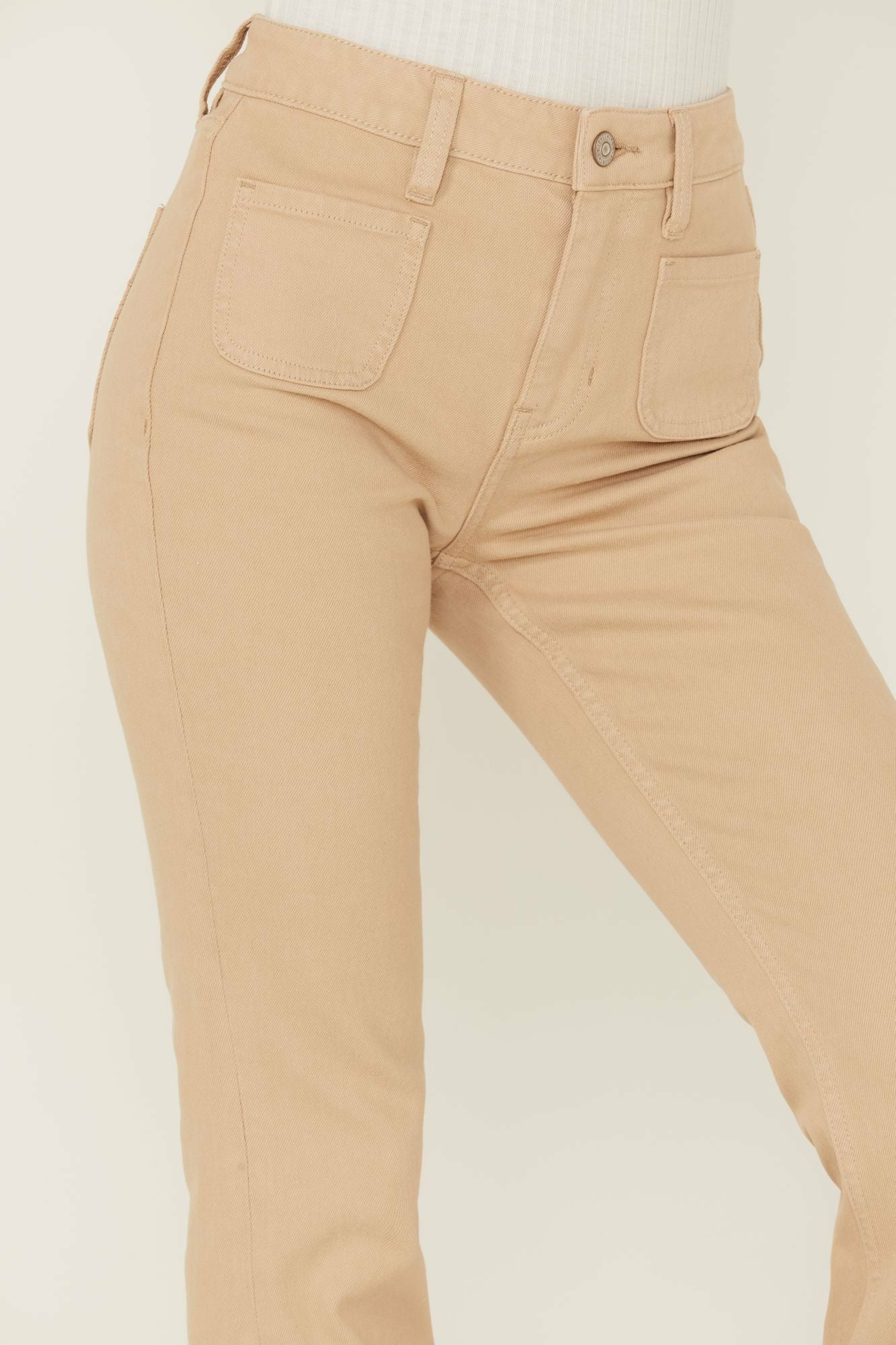 Idyllwind High Risin' Irish Cream Wash Stretch Front Patch Pocket Flare Jeans