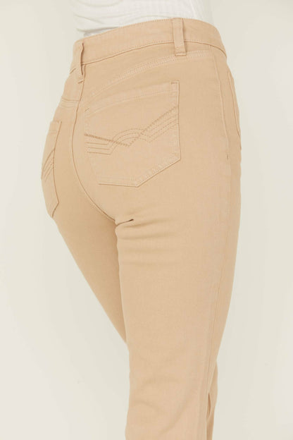 Idyllwind High Risin' Irish Cream Wash Stretch Front Patch Pocket Flare Jeans