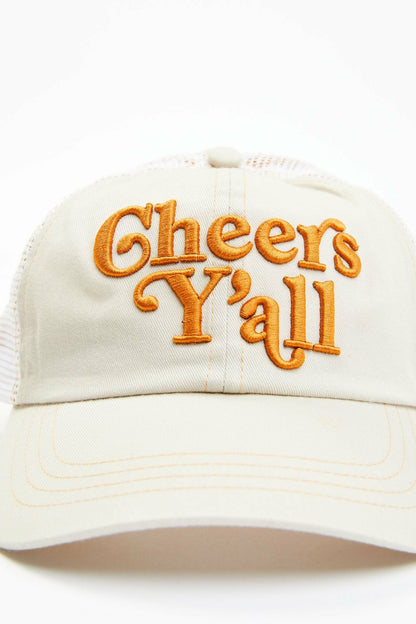 Idyllwind Cheers Ya'll Embroidered Mesh-Back Baseball Hat