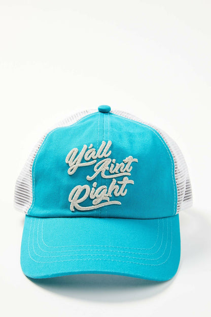 Idyllwind Y'all Ain't Right Embroidered Mesh Back Baseball Hat