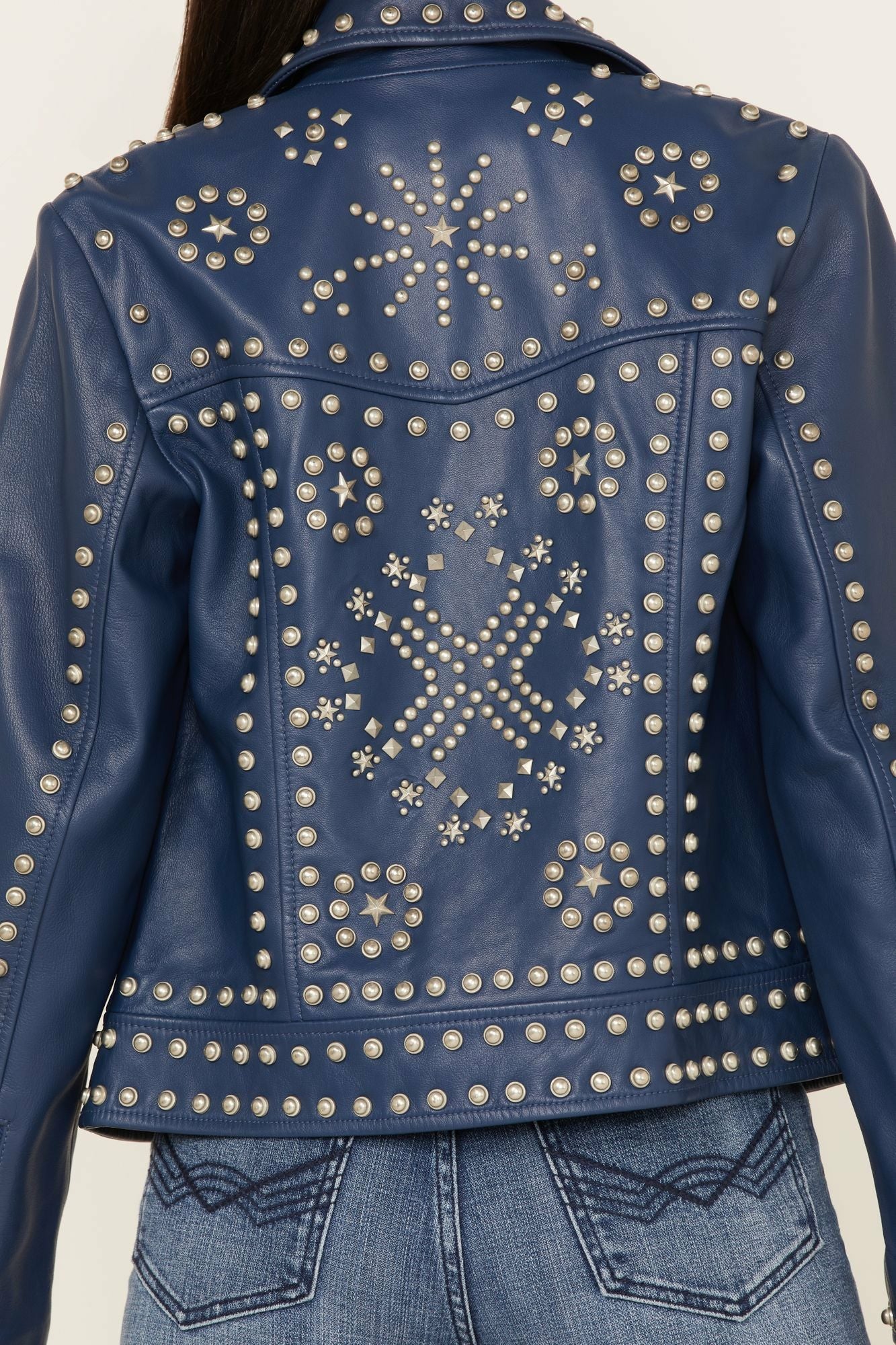 Idyllwind Studded Moto Leather Jacket