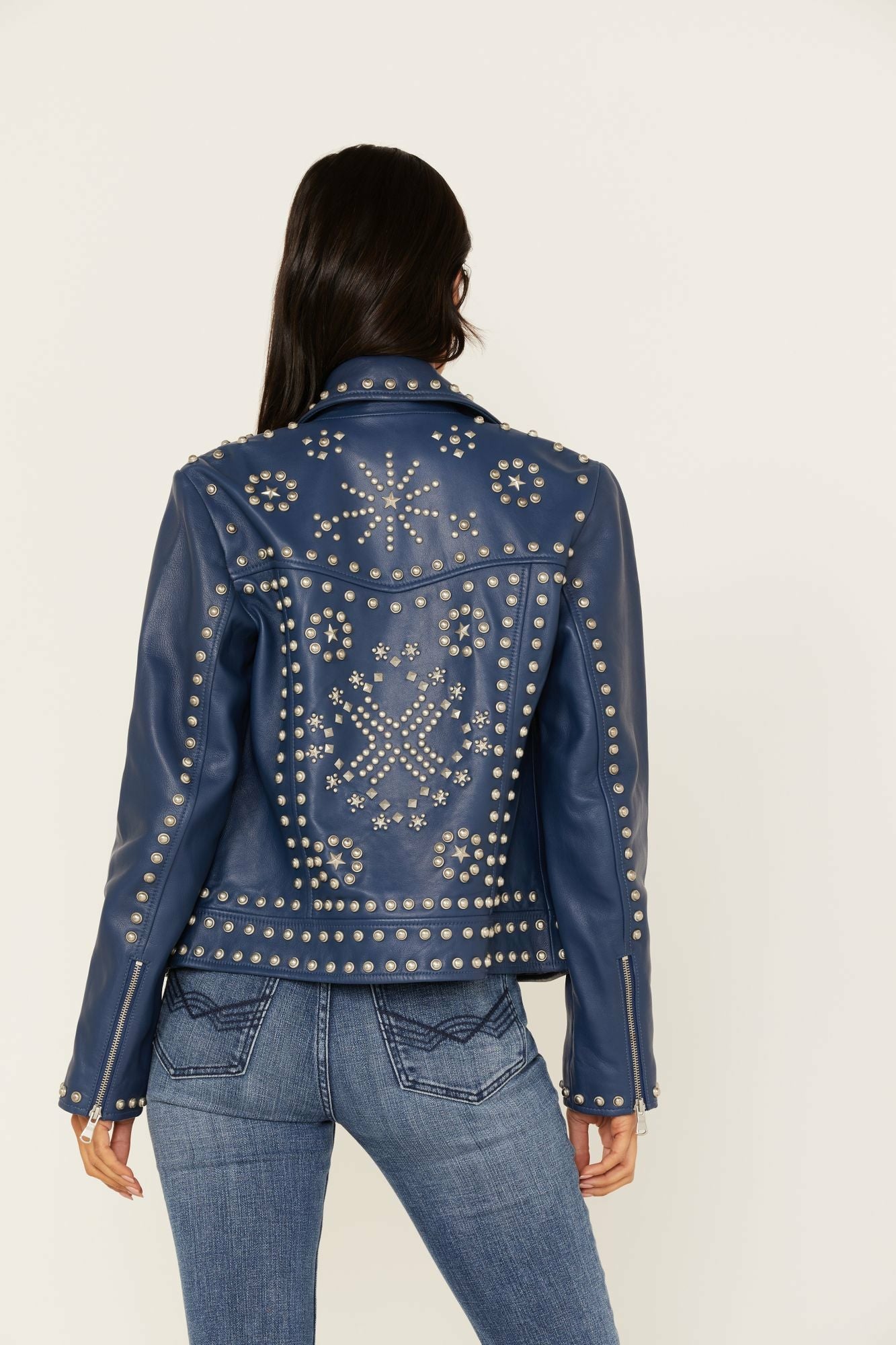 Idyllwind Studded Moto Leather Jacket