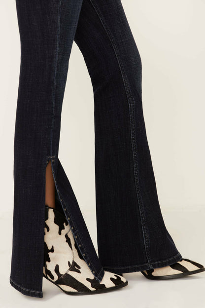 Idyllwind Hickory Place Dark Wash High Risin' Slit Bootcut Jeans