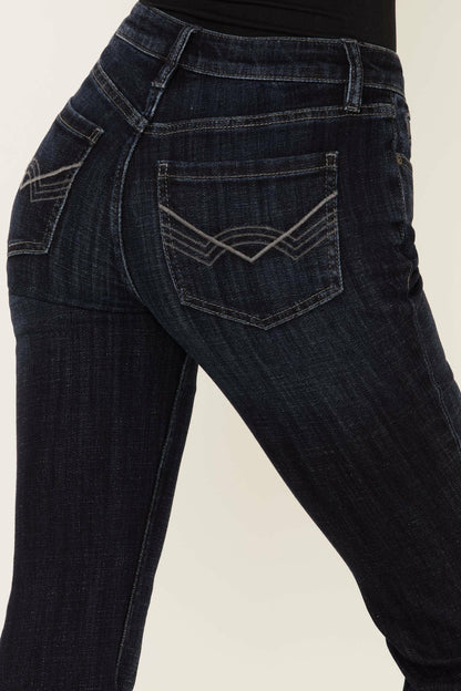 Idyllwind Hickory Place Dark Wash High Risin' Slit Bootcut Jeans