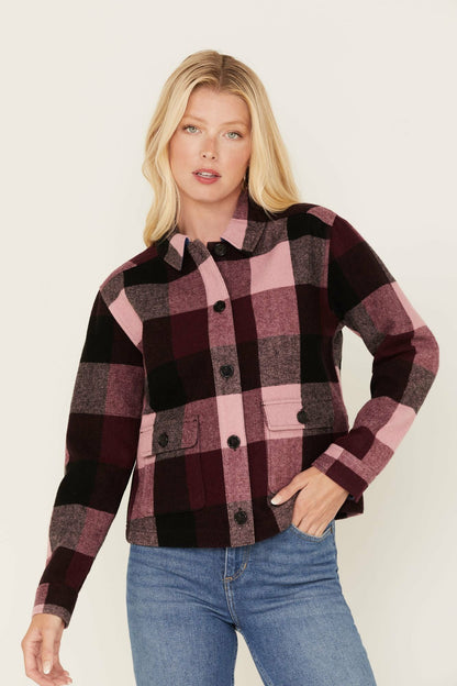 Idyllwind Pocket Days Plaid Print Shacket Jacket
