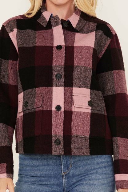 Idyllwind Pocket Days Plaid Print Shacket Jacket